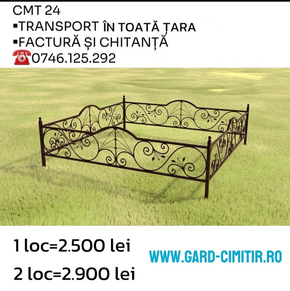 Gard metalic imprejmuire cimitir.
