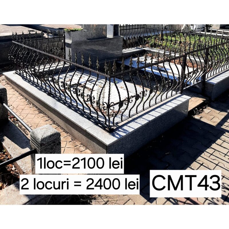 Gard metalic imprejmuire cimitir.