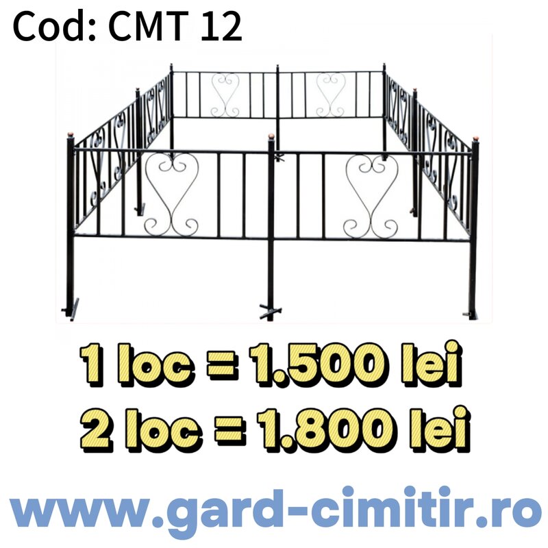 Gard metalic imprejmuire cimitir.